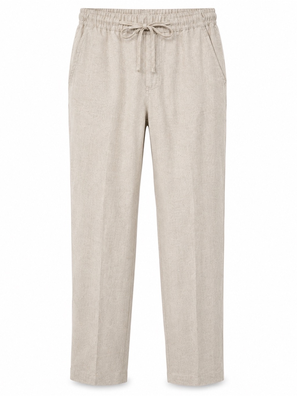 Cubavera Beige Drawstring Linen-Blend Chinos - Picture 3 of 5